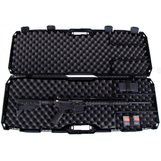 SRC Rifle Gun Hard Case Black for Hunting/airsoft Durable With Soft Foam  Padding for sale online